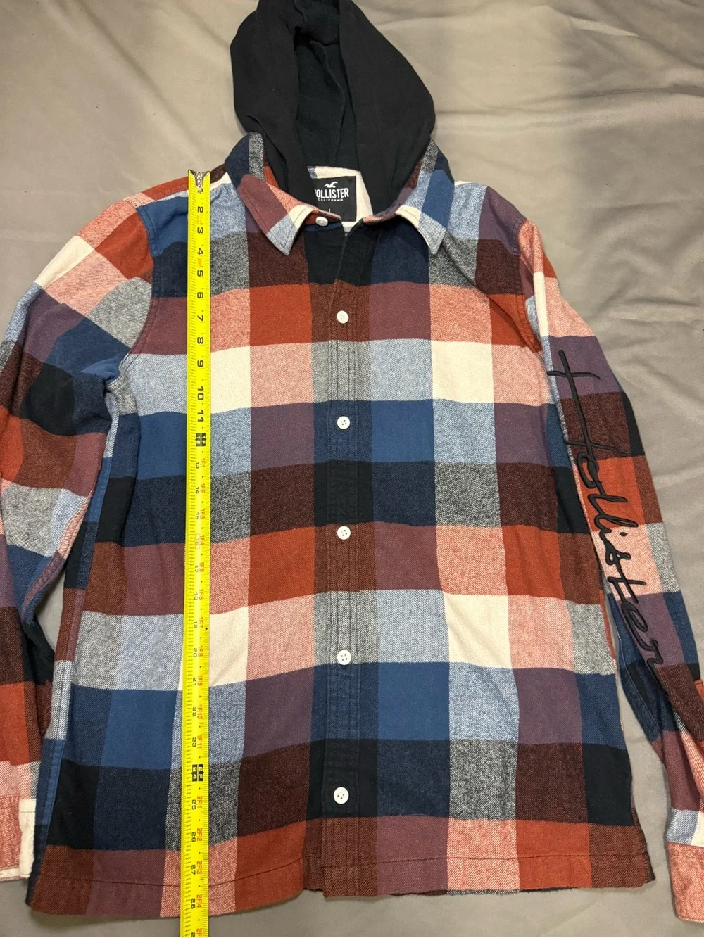 Hollister Men's L Plaid Flannel Button-Front Long Sleeve Shirt Multicolor